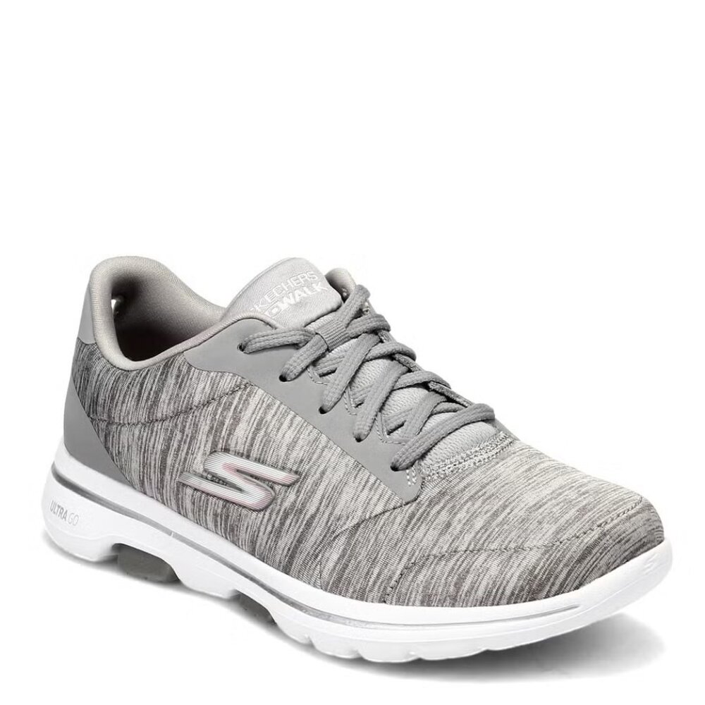 Skechers Women's Gray Go Walk 5‎ Heather True Athletic Sneaker Size 8.5